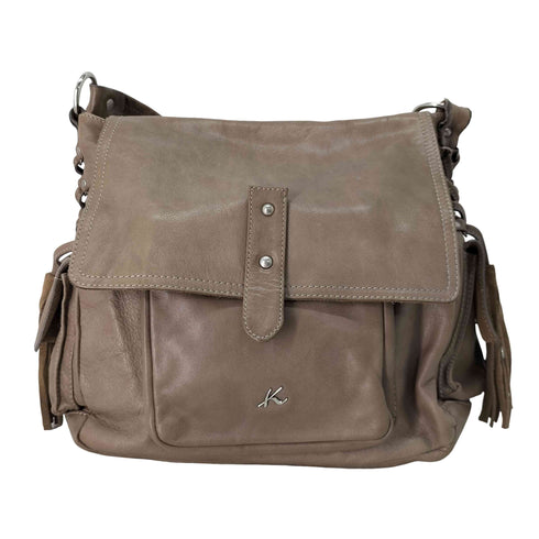 キタムラ KITAMURA イタリア製 サイドレースアップ ワンショルダーレザーバッグ レディース